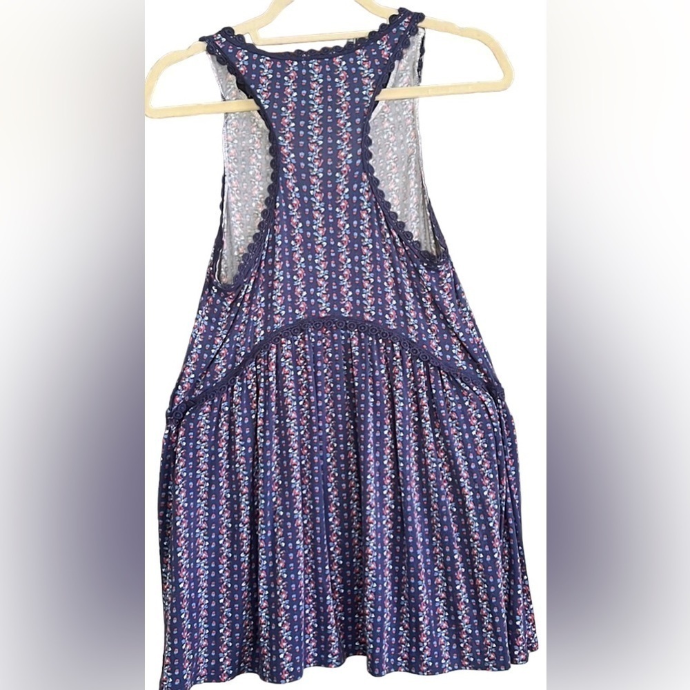 MATILDA JANE Beyond the Horizon Navy Blue/Coral/Purple/White Floral Top,GUC. - Picture 9 of 9